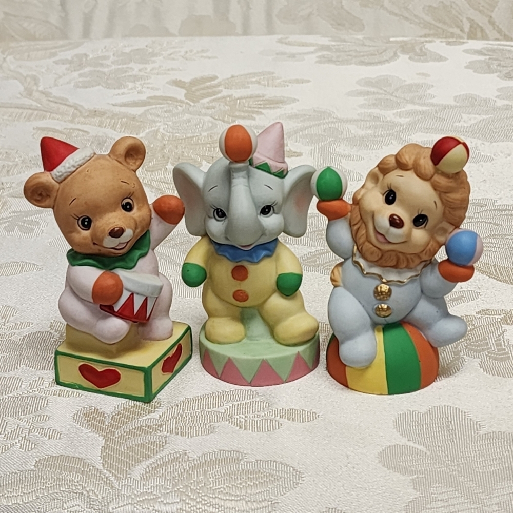 Homco circus lion 🦁 , Elephant, & Bear vintage decoration #1423
